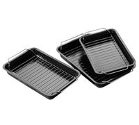 Premier Housewares 204725 - Juego de 3 Fuentes esmaltadas antiadherentes con Rejilla