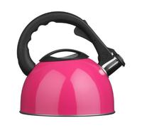 Premier Housewares 505131 - Tetera hervidor con Silbato, Acero Inoxidable con Base de inducción, 0,4 mm, 2,5l, Color Fucsia