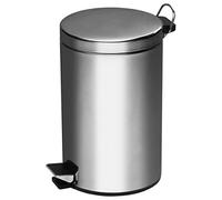 Premier Housewares 506314 - Cubo de Basura con Pedal, Acero Inoxidable, 5 l, 28 x 21 x 27 cm, Color Plateado