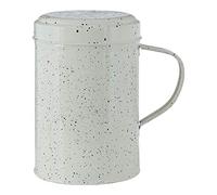 Premier Housewares 507245 Flour Shaker, Galvanised Metal With Powder Coating, White, H13 x W14 x D10cm
