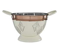 Premier Housewares 507373 Prescott Colador, colador de acero inoxidable, mediano, color crema/cobre
