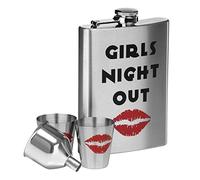 Premier Housewares 508079 - Juego de petaca, 2 vasitos y Boquilla de Acero Inoxidable, con Frase Good Girls go to Heaven