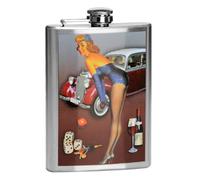 Premier Housewares 508085 - Juego de petaca de Estilo años 50 de Acero Inoxidable