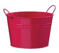 Premier Housewares 508265 - Cubo de cinc con Asas, 35 cm de diámetro, 23 cm de Altura, Color Rosa