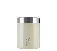 Premier Housewares 508681 - Bote para Guardar te, Acero Inoxidable esmaltado, Color Crema