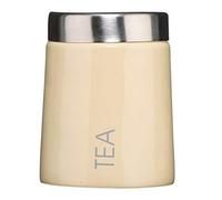 Premier Housewares 508857 - Bote para Guardar té, Acero Inoxidable esmaltado, cónico, Color Crema