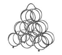 Premier Housewares 509485 - Botellero Triangular, 6 Botellas, 16 x 30 x 23 cm, Color Cromo