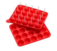 Premier Housewares 805238 - Molde de Silicona para 20 Pasteles Cake Pops, Color Rojo