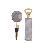 Premier Housewares Agata Natural Bottle Opener and Stopper Set
