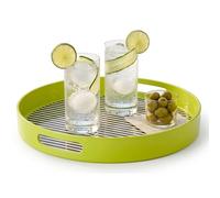 Premier Housewares - Bandeja con Asas, melamina, Multi/Multicolor de Rayas de MIMO, 38 x 38 x 5 cm