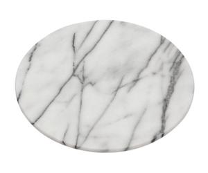 Premier Housewares - Bandeja giratoria de mármol, Color Blanco - Lazy Susan