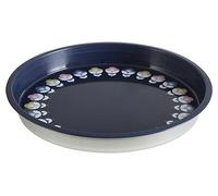 Premier Housewares - Bandeja para Servir, Joni, Redondo, Lata, Azul, 33 x 33 x 4 cm