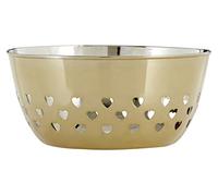Premier Housewares - Bol con diseño de Corazones, Oro Rosa, Acero Inoxidable, Dorado, 20 x 20 x 9 cm