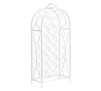Premier Housewares Cafe Cassis - Estante para Vino (Metal, 29 Botellas), Color Crema