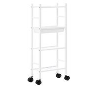 Premier Housewares - Carrito de 4 Niveles, con Cesta, Color Blanco, Acero
