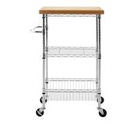 Premier Housewares - Carrito de Cocina (plástico ABS, Acero al Carbono, Caucho), Talla única