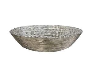 Premier Housewares - Cuenco Decorativo (Metal), Color Plateado