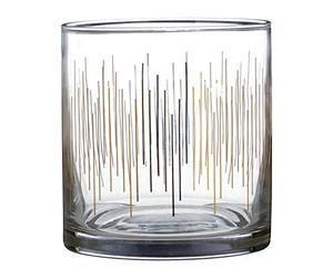 Premier Housewares - Deco Set de Vasos, Dorado, 9 x 9 x 9 cm, Juego de 4
