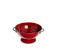 Premier Housewares - Escurridor esmaltado con Asas (13 x 23 x 23 cm), Color Rojo