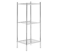 Premier Housewares - Estantería de 3 Niveles (78 x 33 x 28 cm, Metal Cromado), Color Plateado
