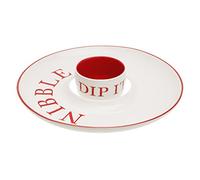 Premier Housewares - Hollywood Nibble y Dip Set, Rojo/Crema, 2 Piezas