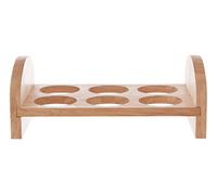 Premier Housewares - Huevera de 6 Agujeros, Madera de Caucho, Color Natural