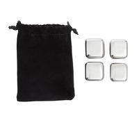 Premier Housewares - Juego de 4 Piedras de Whisky de Acero Inoxidable, Reutilizables, no diluyentes, con Bolsa de Almacenamiento para Whisky, Bourbon y licores