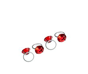 Premier Housewares - Juego de servilleteros (Forma de Anillo con Diamante, 4 Unidades)