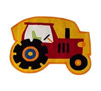 Premier Housewares - Kids Alfombra de Tractor, algodón, Rojo