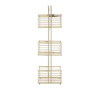 Premier Housewares Organizador de 3 Niveles, Alambre de Hierro, Dorado, 16 x 22 x 73 cm