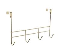 Premier Housewares - Perchero para Puerta (4), Dorado, 10 x 40 x 25 cm