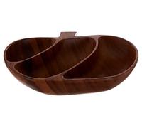 Premier Housewares - Plato para Aperitivos (Madera, 5 x 28 x 23 cm, Forma de Manzana, 3 Compartimentos)