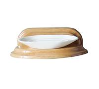 Premier Housewares - Plato sopero con Soporte (Madera de Roble, 8 x 20 x 12 cm)