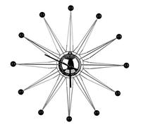 Premier Housewares - Reloj de Pared (Metal), Color Negro