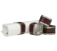 Premier Housewares - Servilletero (Juego de 4), Color Morado