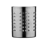 Premier Housewares - Soporte para cubiertos (diámetro 10 cm, acero inoxidable perforado), color plateado