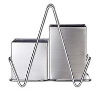 Premier Housewares - Soporte para Cubiertos Doble (Acero Inoxidable)