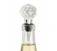 Premier Housewares - Tapón de botella de diamante | Elegante tapón de vino con acabado plateado con sello de goma | Elegante accesorio de barra para conservar la frescura del vino y el champán