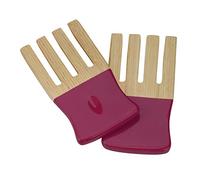 Premier Housewares Tenedores de yoto, Frambuesa y Ensalada, bambú, Rosa, 1x9x17