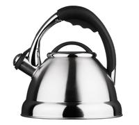 Premier Housewares Tenzo - Tetera hervidor con Silbato, Base para Placas de inducción, 2,5 l, Acero Inoxidable