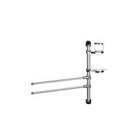 Premier Housewares - Toallero de Barra (2 Barras, Aluminio, Vaso para Cepillo de Dientes y jabonera)