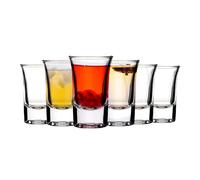 Premier Housewares - Vasos de chupito, Transparente, 5 x 5 x 7 cm