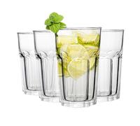 Premier Housewares Vasos de Vidrio Luxor, 9 cm, 4 Set