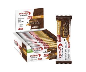 Premier Protein Bar Deluxe Chocolate Brownie 12x50g - High Protein Low Sugar + Kohlenhydratreduziert + Palmölfrei