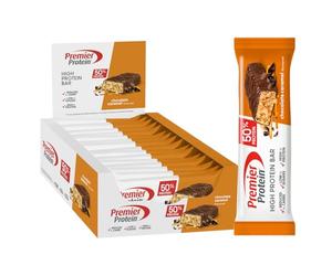 Premier Protein - High Protein Bar 50% - Chocolate Caramel - 16x40g - bajo en azúcar - baja en carbohidratos - sin aceite de palma