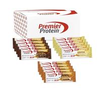 Premier Protein - Protein Bar Deluxe 40% - Multiflavourbox - 15x50g - Low sugar - Low Carb - palmölfrei