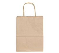 Premier Retail Colores de Papel Kraft Bolsas de Bolsa de la Compra (- Kraft - 250 Hilos, 5,25 x 3,5 x 8,25 Pulgadas, marrón Claro, 8.25 x 4.75 x 10.5 Inch