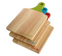 Premier Slice Up Juego de Tablas de Cortar, Rubberwood () Caucho, Color Natural