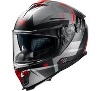 Premier Typhoon BA, casco integral S male Mate Negro/Gris/Rojo