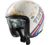 Premier Vintage BTR 12 BM Casco Jet, blanco-rojo-azul, tamaño XS para Hombres